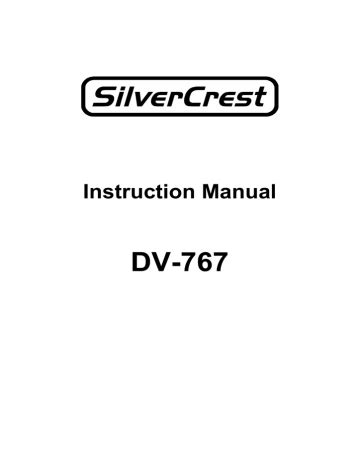 Silvercrest DV-767 Manual pdf manual